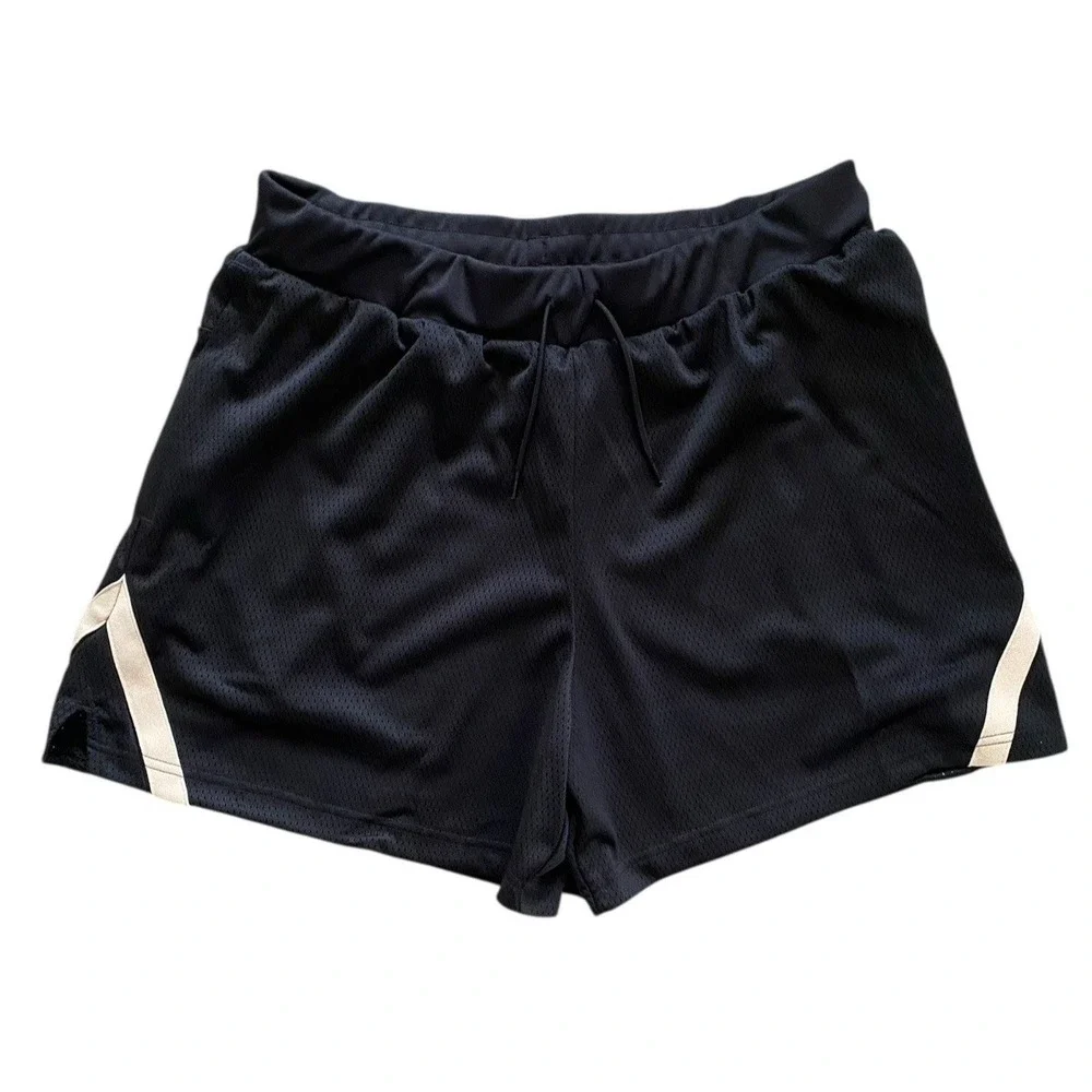 Adidas Mens Select Shorts Black & Crystal Sand Size XL - Pockets - Basketball